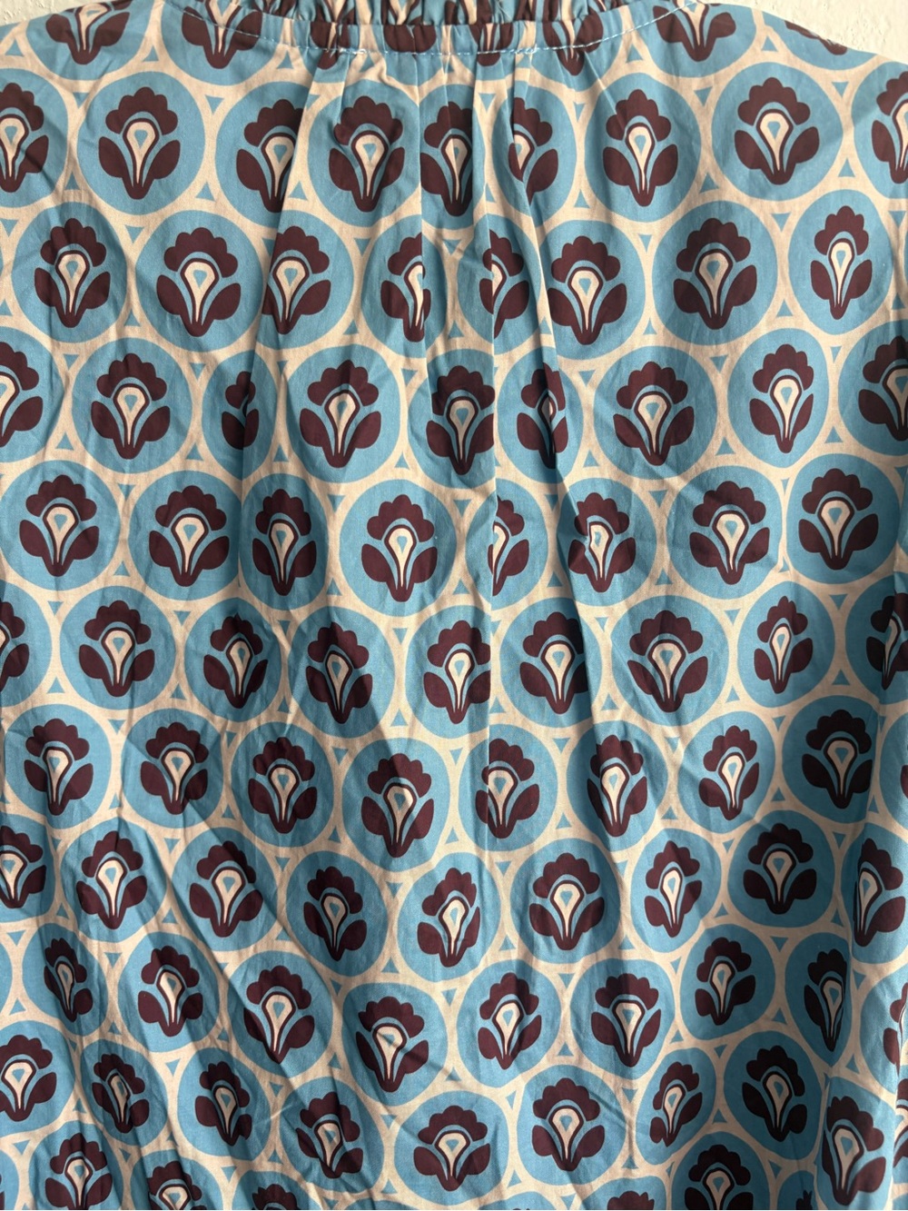❤️ NEW entro Light Blue Printed Midi Dress with Ruffle Hem - Picture 7 of 11